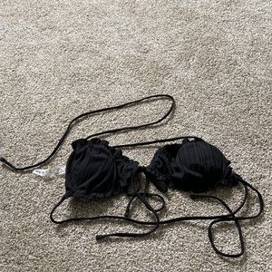 Black bathing suit top